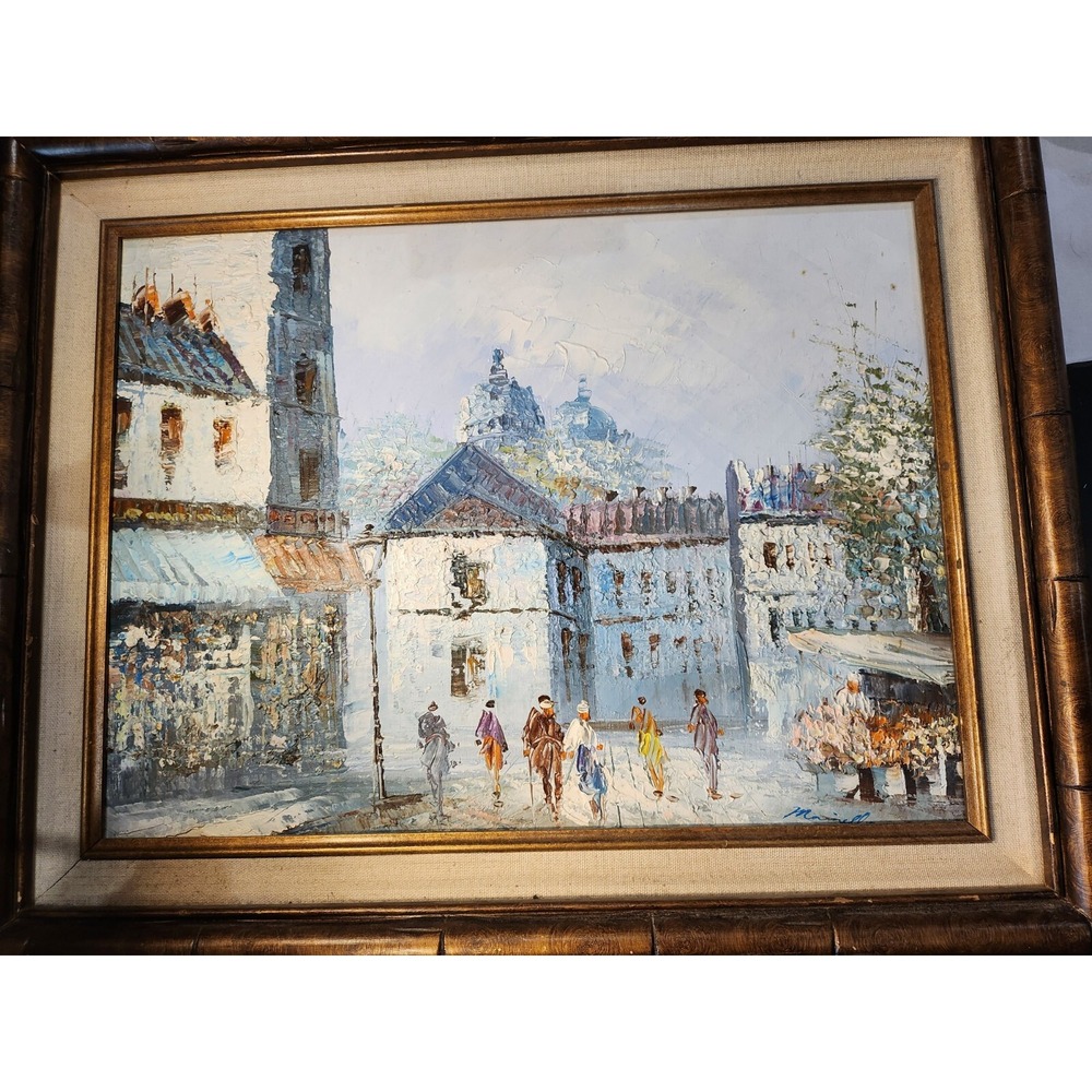 Wonderful Original Highly Detailed Canvas Oil Painting Signed Mainella~Nice